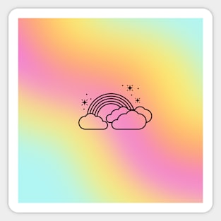 Pink Pastel Rainbow Sticker